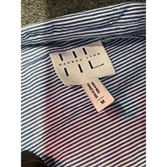 Anthropologie Hannah Lynn M Pearl Oversized Coastal Preppy 100% Cotton MSRP $189