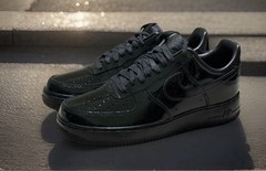 Men’s Nike Air Force 1 ’07 Patent Leather Shoe-Black/Black Size 8.5