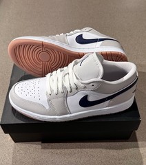 Men’s Nike Air Jordan 1 Low Midnight Navy Neutral Grey US Size 7-13