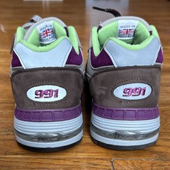 New Balance Stray Rats 991 Made in England Purple Green Suede Men’s Sneaker
