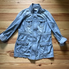 St John’s Bay Denim Jacket Lightweight Utility Style Jean Jacket S