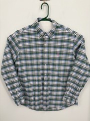 Ralph Lauren VTG Men’s Custom Fit Blue Pink Plaid L/S Button Down Shirt, XL