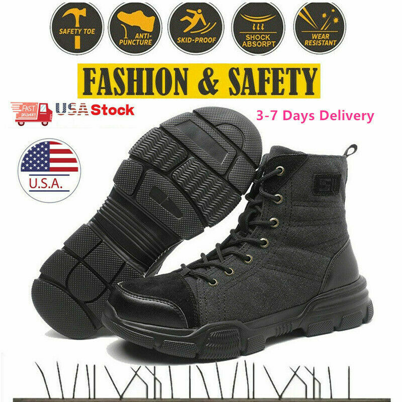 Mens Military Tactical Desert Work Safety Boots Motorcycle Combat Size 8.5