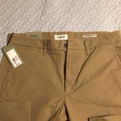 Goodfellow & Co Men’s Khaki Chino Pants Slim Tapered Cotton Twill 33W 29L
