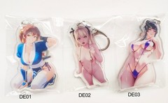 3PCS Dead or Alive Kasumi Marie Rose Nyotengu Acrylic Keychains Charms You Pick