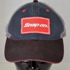 Snap On Tool Hat Cap Blue Red Gray Mesh Back Adjustable Truckers Mens