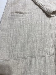 Zenana Outfitters 100% Cotton Relaxed Size M Beige Tunic Pockets Boho Oversized