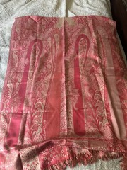 Luxurious Wool Silk Scarf large paisley design size 82.5/30.5 inches