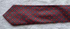 Rhodia Men’s Woven Acetate Tie Blue Red Yellow Geometric Pattern