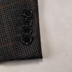 Ermengildo Zegna Sport Coat Mens 44R (EU 54R) Wool Windowpane Three Button Vtg