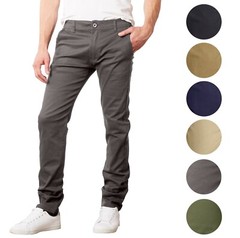 Men’s Stretch Cotton Chino Pocket Casual Pants ( Size 30-42 ) NWT Free Shipping