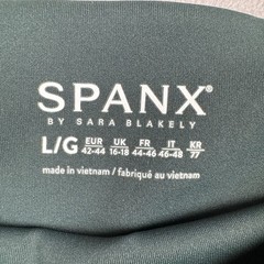 Spanx Booty Boost Active Leggings Hunter Green High Waisted Large 7/8 Length