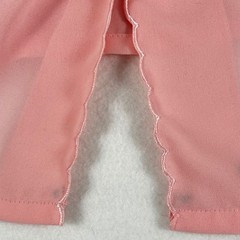 La Blouse Pink Sheer Button Up Blouse with Floral Embroidery