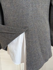Casa Di Billera Blazer Sport Coat Mens 38L Blue Brown Tweed Wool
