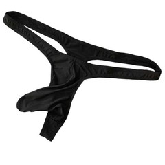 Mens G-String 95% Nylon+5% Spandex Pouch Design T-back Cut Solid Color Fabric