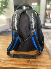 ProKennex Mens Black Blue Green Lining Tennis Pickleball Kinetic Backpack 18″