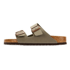 Birkenstock Arizona Stone Leather Sandals Birkibuc Unisex Shoes New w/ Box