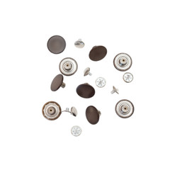 Metal Suspender Buttons. 3 Packs of 8. Hammer On for Button On Leather Ears.