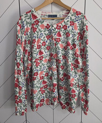 Karen Scott Floral Button-Front Cardigan Sweater Plus Size 2X
