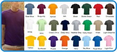 FRUIT OF THE LOOM 5 PACK PLAIN RANDOM MIXED COLOURS T-SHIRT’S UNISEX BARGAIN