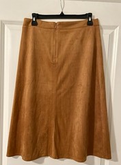 Bagatelle Suade Flow Skirt Womens Small Camel Brown Trendy Zip Chic High Waisted