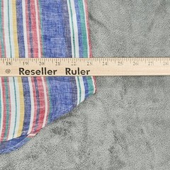 Frank & Eileen Shirt Womens Small Eileen Linen Multicolor Stripe Button Up