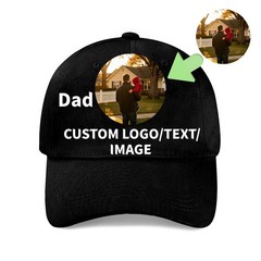Personalized Dad Baseball Cap,Custom Name Photo Title,Father’s Day Ornament Gift