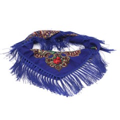 Ethnic Style Shawl Print Square Scarf Cotton Scarf Retro Tassel Shawl Women