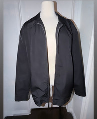 Claiborne Men’s Black Full Zip Jacket Stand-Up Collar XL Regular Fit Mid