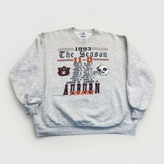 Vintage Auburn Tigers Sweatshirt Mens L Perfect Season Gray 90s War Eagle
