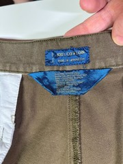 Vintage 90s Chaps Ralph Lauren meas. 35×29.5″ Olive Brown Chino Pants Cuffed