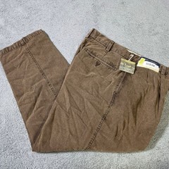 Daniel Cremieux Mens 36×29 Normandy Pleated Trousers Brown Fine Italian Fabric