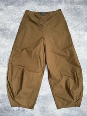 OSKA Trousers Baggy Pants Brown Size 2 Wide Barrel Balloon Women Parachute Japan