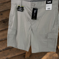 Lee Cargo Shorts Regular Fit Size 44 Salina Stone (Beige) Active Stretch Fabric