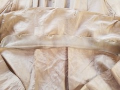 Louis Vuitton Authentic Skirt Beige 100% Cotton Slanted Pockets Lined Size 36