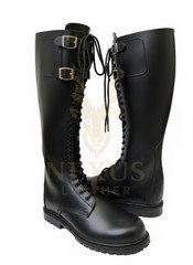 Handmade German SA Leather Boot With Rubber Sole. Military Boot, Long Boot, Boot