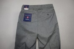 Saddlebred Performance Dress Pants Sharkskin Gray Mens Sz 32 x 32 NWT $68