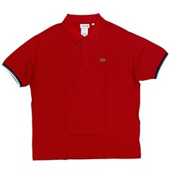 Lacoste Men’s Big & Tall Pique Knit Short Sleeve Polo Shirt Red PH7826-240