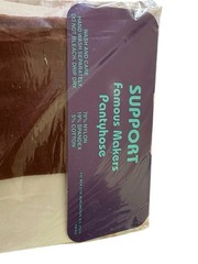 Famous Makers Vintage Sheer Support Pantyhose Suntan Med/Tall 130-160 lbs NEW