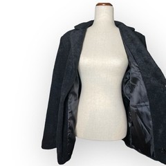 Sandro Paris Black Teddy Blazer Soft Tailored Sherpa Fleece Jacket Size M Medium