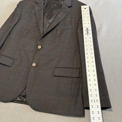 Indochino Wool Sport Coat 44S Navy Windowpane Blazer 2 Button Notch Lapel Modern