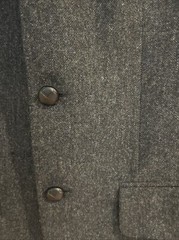 Nautica Three Button Solid Charcoal Gray 100% Wool Blazer Suit Jacket 38S