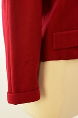 50s Vintage Betty Rose Fitted Wool Blazer Embroidered Peplum Jacket Size S Women