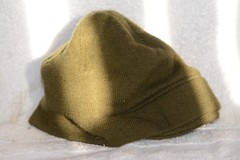 MilITARY. Wool Beanie Jeep Cap Reproduction W/Moth Bites.