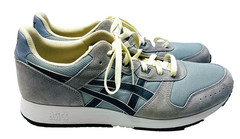 Asics Lyte Classic Mens 13 Gray White Suede Shoes Sneakers Athletic 1201A477-029