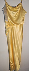 TOPSHOP Yellow Silky Slinky Slip Silver Dress — NWT — Size 6 USA