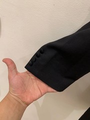 Vintage pure wool classic Tuxedo night black shawl lapel 3 piece suit 42R