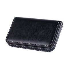 PU Leather Business Card Holder – Professional Pocket Wallet w Magnetic Closure