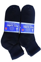 Black ANKLE Diabetic Socks Health Men’s & Women’s Cotton ALL SIZE Up to 13-15