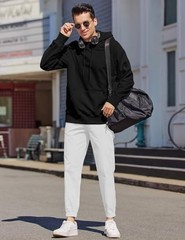 Coofandy Pants Cargo Solid Mens Casual Joggers Elastic Drawstring Chino Hiking